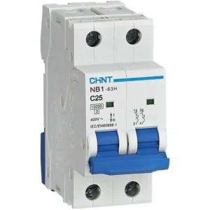 INTERRUPTOR 2X25A CURVA C 10KA 400VAC CHINT 07036225CH