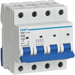 INTERRUPTOR 4X16A CURVA D 10KA 400VAC CHINT 07037416CH