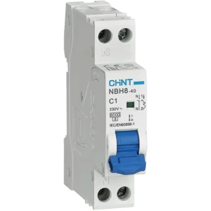 INTERRUPTOR AUTOMATICO 2X1A CURVA C 6KA 230VAC NBH8-40H CHINT 070111001CH