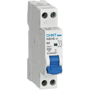 INTERRUPTOR AUTOMATICO 2X6A CURVA B 6KA 230VAC NBH8-40H CHINT 070351106CH