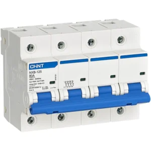 INTERRUPTOR AUTOMATICO 4X80A CURVA C 10KA 400VAC NXB-125 CHINT 07031480CH