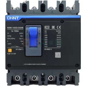 INTERRUPTOR CAJA MOLDEADA 4X100A 36KA 415VAC NXM-160S CHINT 07212430100CH